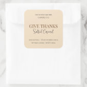 Give Thanks Salted Caramel Candle Label (Tas)
