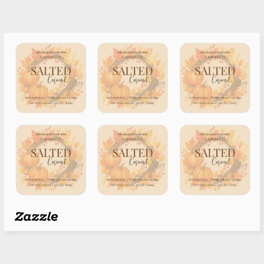 Give Thanks Salted Caramel Candle Label (Vel)