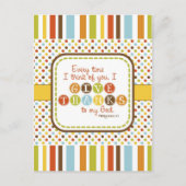 GIVE THANKS Scripting Verse Postcard Briefkaart (Voorkant)