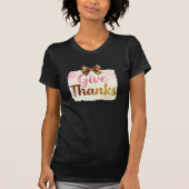 Give Thanks T-Shirt | Floral Fall Coquette Shirt (Voorkant)