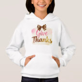 Give Thanks T-Shirt | Floral Fall Coquette Shirt (Voorkant)