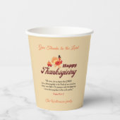 Give Thanks Thanksgiving Bible Verse | Custom Name Papieren Bekers (Voorkant)