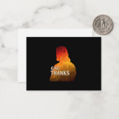 GIVE THANKS THANKSGIVING CARD NOTITIEKAARTJE (Voorkant / Achterkant in situ)