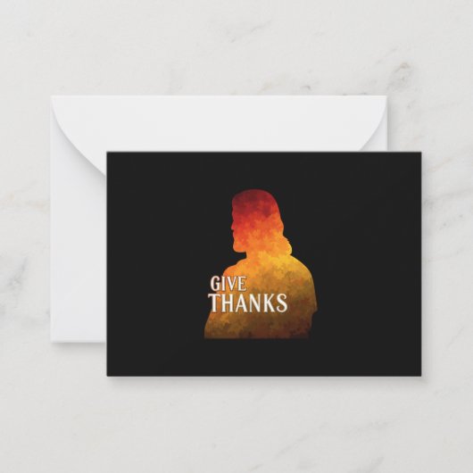 GIVE THANKS THANKSGIVING CARD NOTITIEKAARTJE (Voorkant)