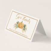 Give Thanks Thanksgiving Gratitude Place Card Kaart (Voorkant)