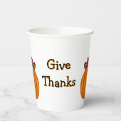 Give Thanks Thanksgiving Papieren Bekers (Links)