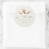 Give Thanks Thanksgiving retouradres sticker (Tas)