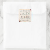 Give Thanks To The Lord Autumn Harvest Fall    Vierkante Sticker (Tas)