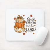 Give Thanks To The Lord Fall Christian Pumpkin Coq Muismat (Met muis)