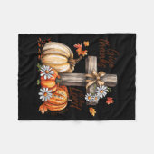 Give Thanks To The Lord Fall Pumpkin Thanksgiving  Fleece Deken (Voorkant (Horizontaal))
