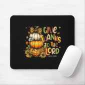 Give Thanks To The Lord Fall Pumpkin Thanksgiving Muismat (Met muis)