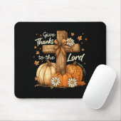 Give Thanks To The Lord Fall Pumpkin Thanksgiving Muismat (Met muis)