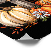 Give Thanks To The Lord Fall Pumpkin Thanksgiving  Poster (Hoek)