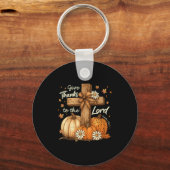 Give Thanks To The Lord Fall Pumpkin Thanksgiving Sleutelhanger (Voorkant)