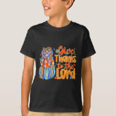 Give Thanks To The Lord Fall Pumpkin Thanksgiving  T-shirt (Voorkant)
