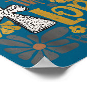 Give Thanks To The Lord Floral Boho Retro Thanksgi Poster (Hoek)