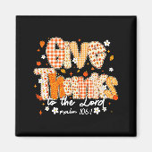 Give Thanks To The Lord Lace Christian Fall Autumn Magneet (Voorkant)