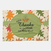 Give Thanks to the Lord | Personalized Fall Theedoek (Horizontaal)