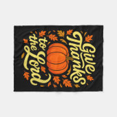 Give Thanks To The Lord Pumpkin Christian Fall Des Fleece Deken (Voorkant (Horizontaal))