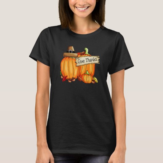 Give Thanks To The Lord Pumpkins T-shirt (Voorkant)