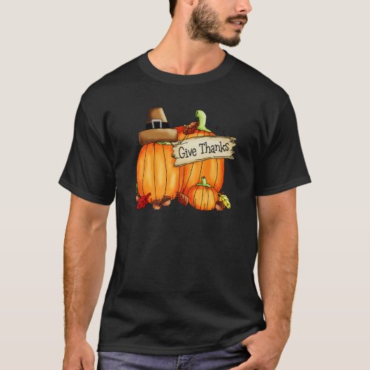 Give Thanks To The Lord Pumpkins T-shirt (Voorkant)