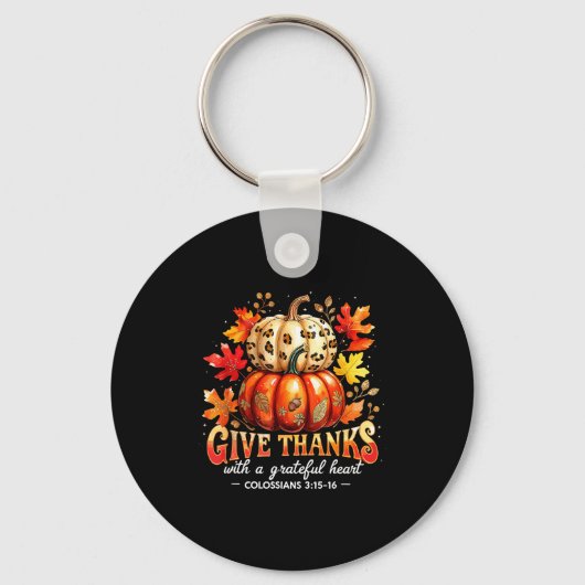 Give Thanks With A Grateful Heart Bible Verse Pump Sleutelhanger (Voorkant)