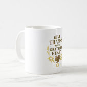 Give Thanks with a Grateful Heart Mug | Rustic Lux Koffiemok (Voorkant links)