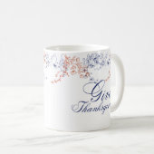 Give Thanksgiving Floral Calligraphy Art Koffiemok (Voorkant rechts)