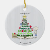 Give the Gift of: Word Tree  Keramisch Ornament (Voorkant)