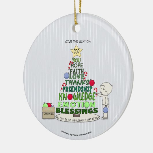 Give the Gift of: Word Tree  Keramisch Ornament (Links)