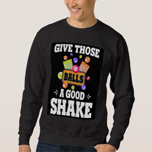 Give Those Balls A Good Shake Retro  BINGO Present Trui (Voorkant)