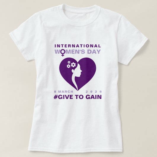 Give To Gain International Women's Day 2026 T-shirt (Design voorkant)