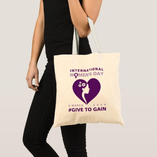 Give To Gain International Women's Day 2026 Tote Bag (Voorkant (product))