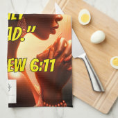 Give Us This Day Our Daily Bread." (Matthew 6:11)  Theedoek (Quarter Fold)