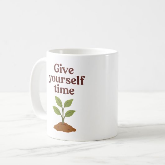 Give yourself time - Mug Koffiemok (Voorkant links)
