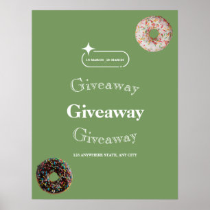 Giveaway Flyer, Social Media Giveaway Poster