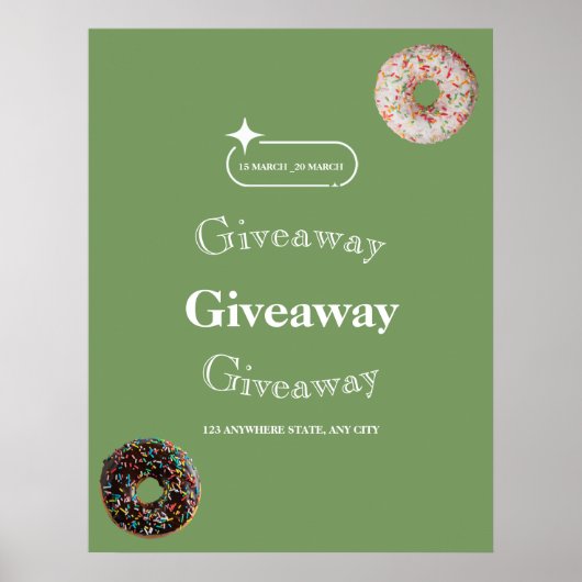 Giveaway Flyer, Social Media Giveaway Poster (Voorkant)