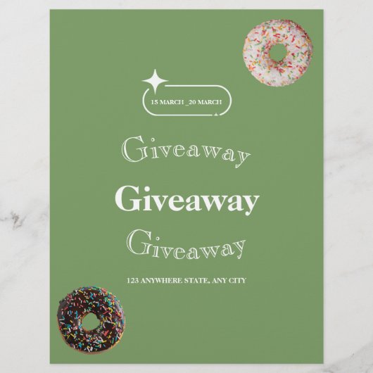 Giveaway Flyer, Social Media Giveaway Poster Flyer (Voorkant)
