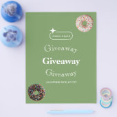 Giveaway Flyer, Social Media Giveaway Poster Flyer (Enkel)