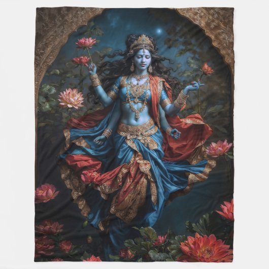 Giver of blessings Divine Kali Fleece Deken (Voorkant)