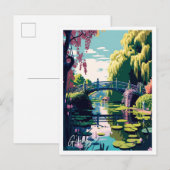 Giverny France Reizen  Illustratie Briefkaart (Voorkant / Achterkant)