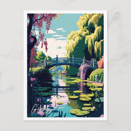 Giverny France Reizen  Illustratie Briefkaart (Voorkant)