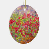 Giverny France Rozen Keramisch Ornament (Rechts)