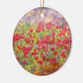 Giverny France Rozen Keramisch Ornament (Links)