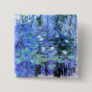 giverny lily vijver van de meester Monet Vierkante Button 5,1 Cm
