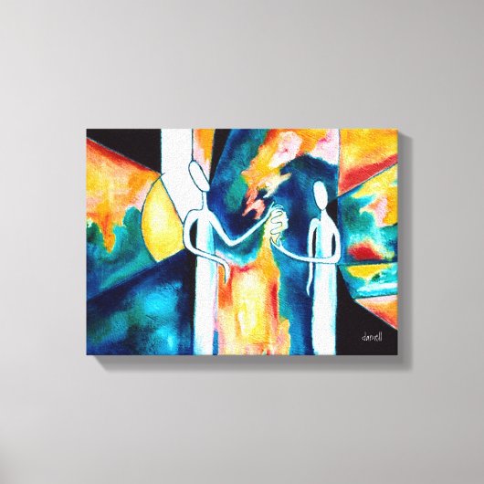 Giving 2 (getextureerd) canvas afdruk (Voorkant)