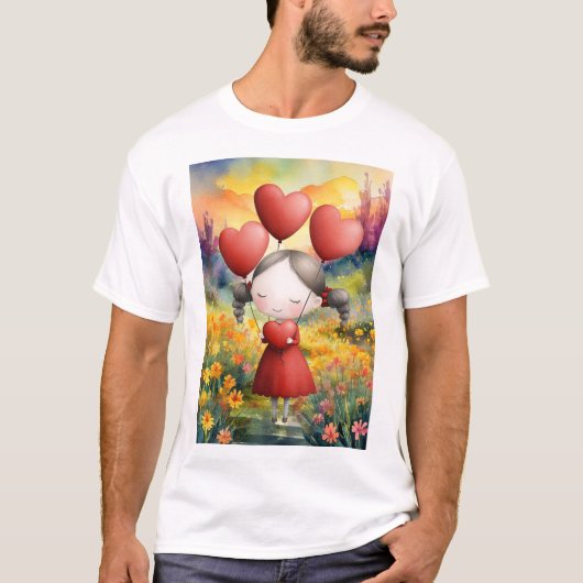 GIVING ALL THE LOVE IN HER HEART T-SHIRT (Voorkant)