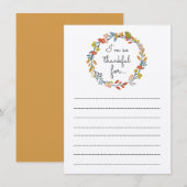 Giving Bedankt Thanksgiving Table Activity Kaart (Voorkant / Achterkant)