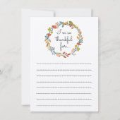 Giving Bedankt Thanksgiving Table Activity Kaart (Voorkant)