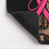 Giving Breast Cancer The Boot Cowboy Design Muismat (Hoek)